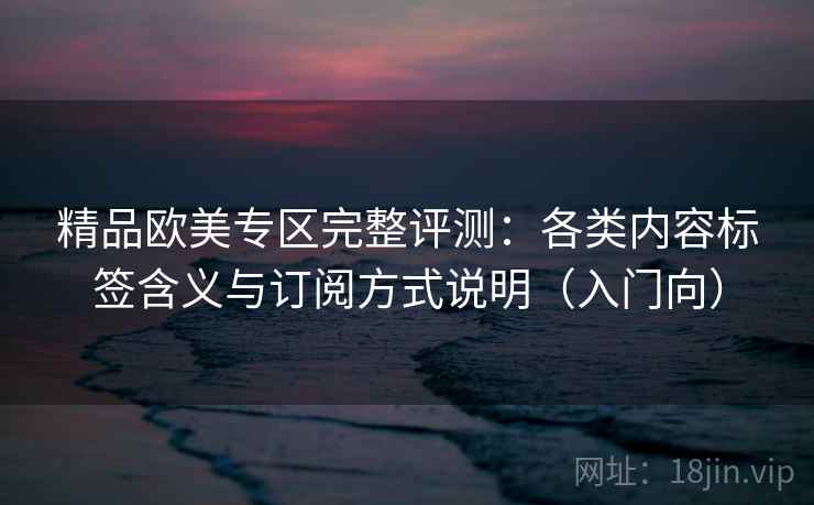 精品欧美专区完整评测：各类内容标签含义与订阅方式说明（入门向）