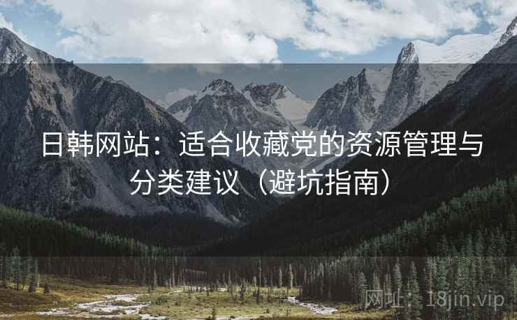 日韩网站:适合收藏党的资源管理与分类建议(避坑指南) 日韩网站:适合收藏党的资源管理与分类建议(避坑指南)