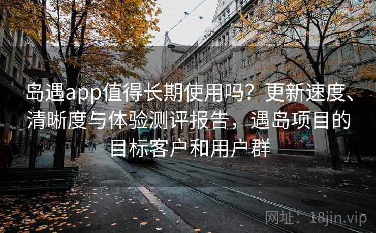 岛遇app值得长期使用吗?更新速度、清晰度与体验测评报告,遇岛项目的目标客户和用户群 岛遇app值得长期使用吗?更新速度、清晰度与体验测评报告,遇岛项目的目标客户和用户群