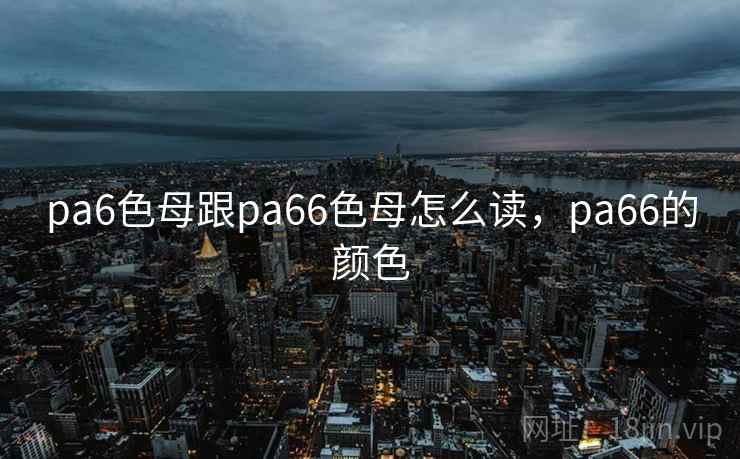 pa6色母跟pa66色母怎么读，pa66的颜色