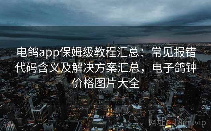 电鸽app保姆级教程汇总:常见报错代码含义及解决方案汇总,电子鸽钟价格图片大全 电鸽app保姆级教程汇总:常见报错代码含义及解决方案汇总,电子鸽钟价格图片大全